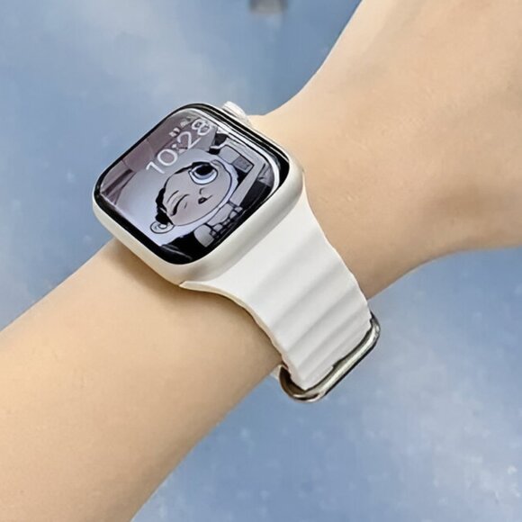 Apple Watch Band Silicone Waterproof Sport Ocean Strap for Apple Watch - White - Picture 3 of 8
